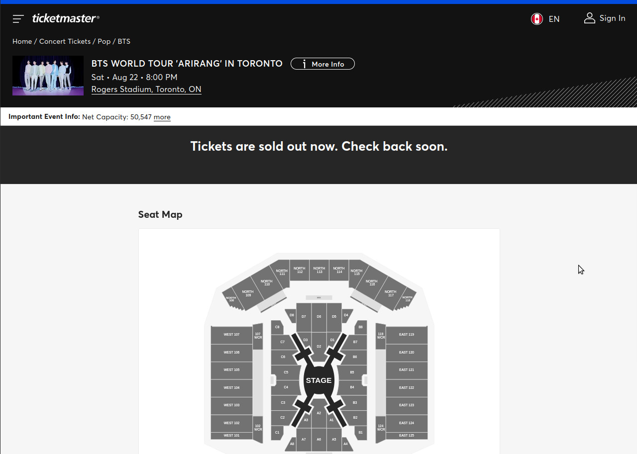 BTS world tour ‘Arirang’ coming to Toronto’s Rogers Stadium in august